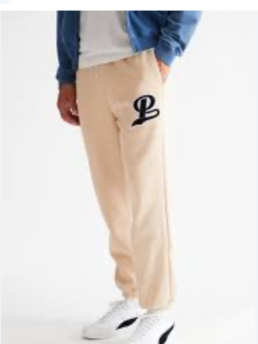 Puma Team Badge Sweatpants size XXL beige fleece
